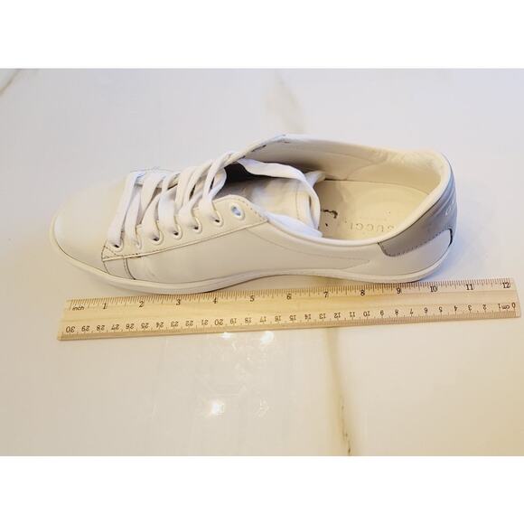 GUCCI ACE PERFORATED INTERLOCKING LOGO GG WHITE SZ 38 U.S SZ 7.5 / SZ 8 - Picture 3 of 7